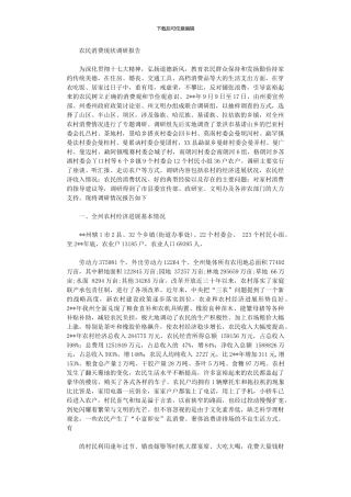 2024年农民消费现状调研报告