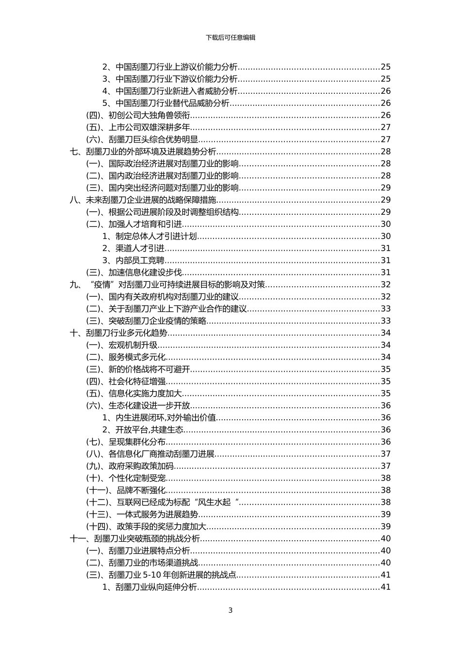 2024年刮墨刀行业市场突围建议及需求分析报告_第3页