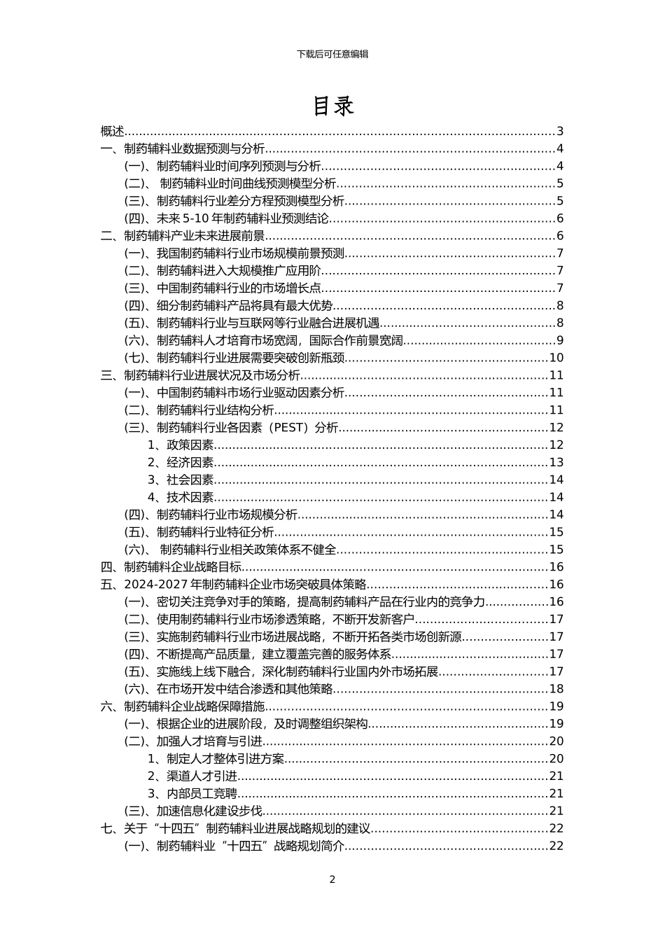 2024年制药辅料行业市场突围建议及需求分析报告_第2页