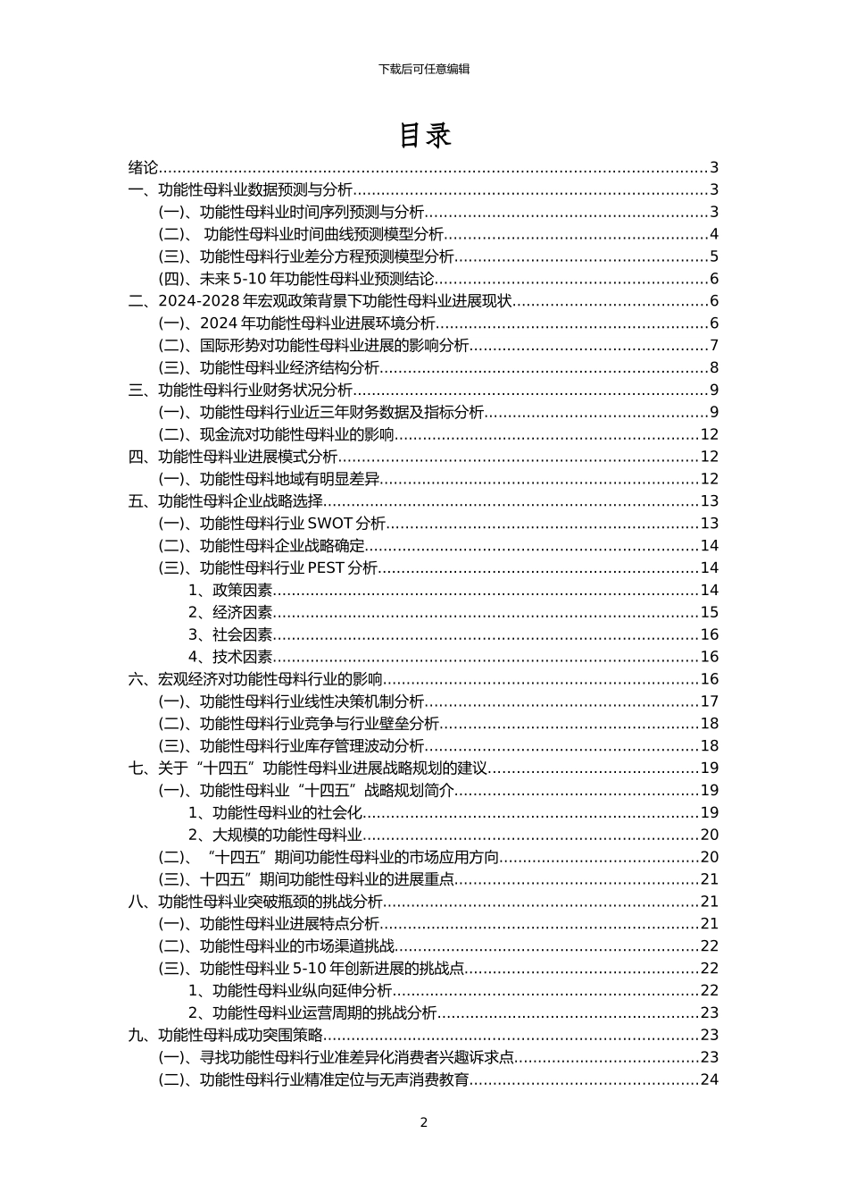 2024年功能性母料行业市场突围建议及需求分析报告_第2页