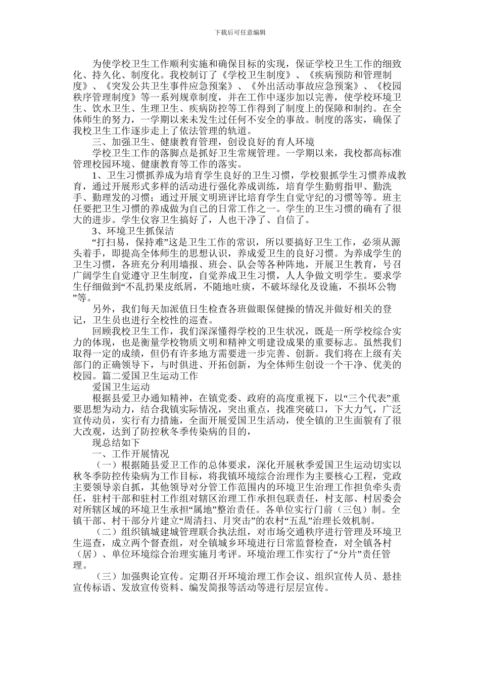 2024年卫生工作总结_第2页