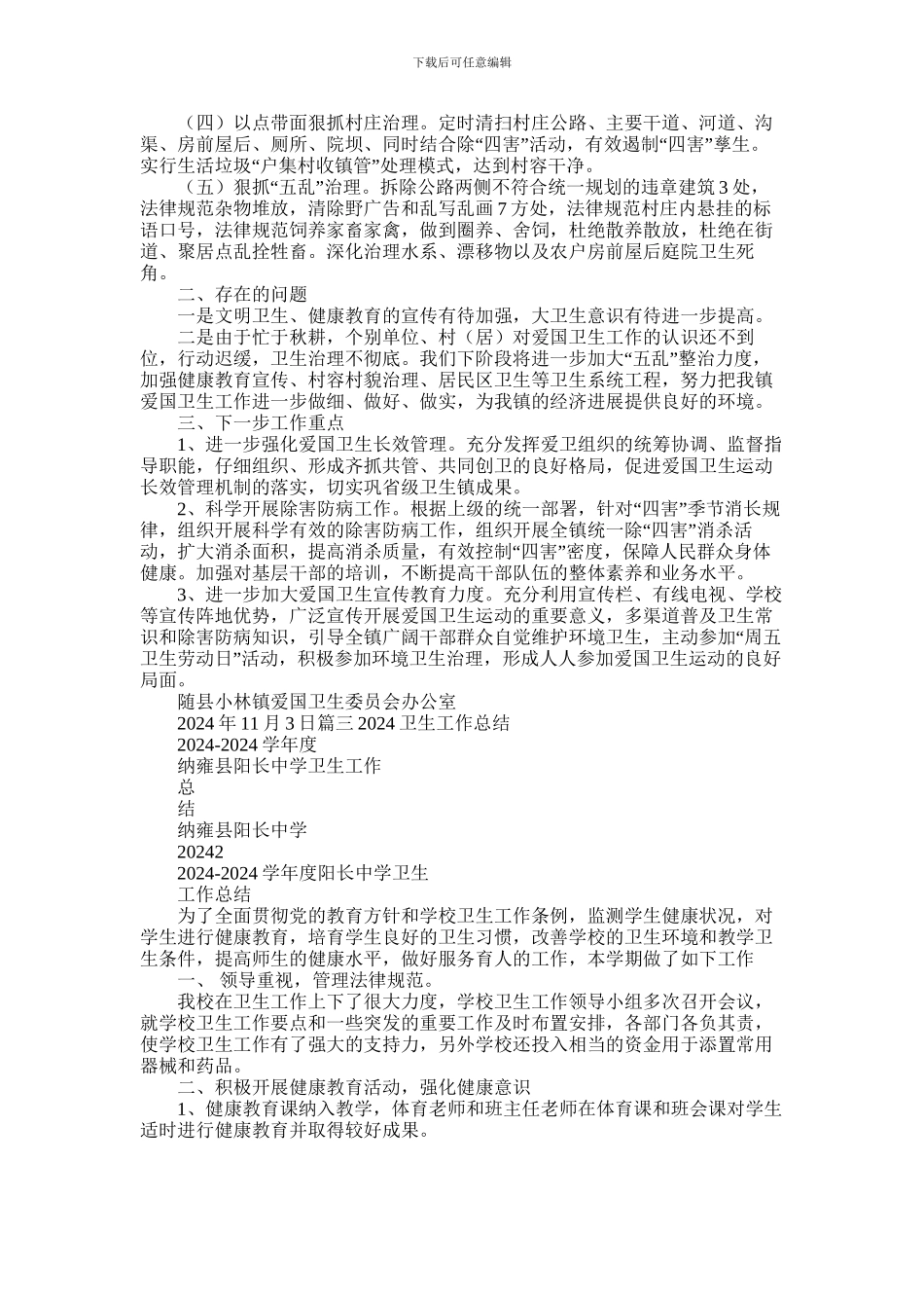 2024年卫生工作总结_第3页