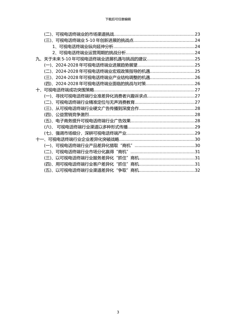 2024年可视电话终端行业市场突围建议及需求分析报告_第3页