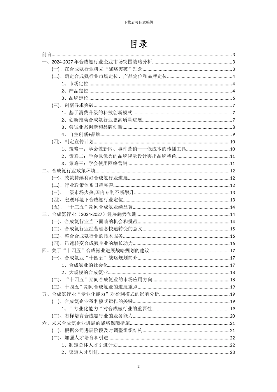 2024年合成氨行业市场突围及需求分析报告_第2页