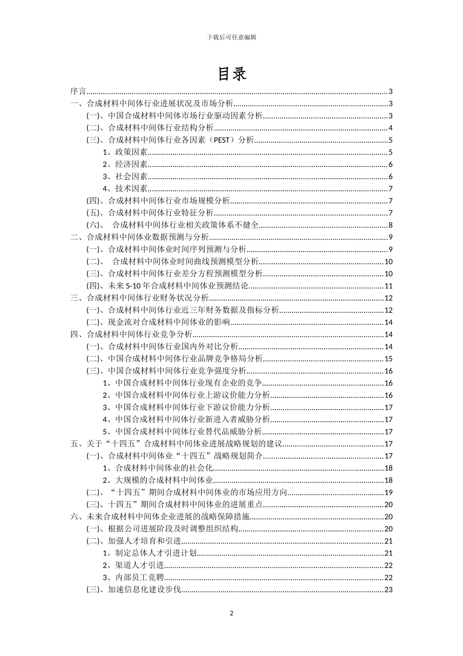 2024年合成材料中间体行业市场需求及未来五至十年预测报告_第2页