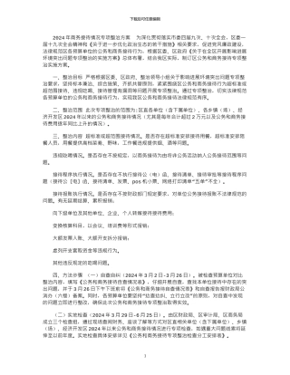 2024年商务接待情况专项整治方案