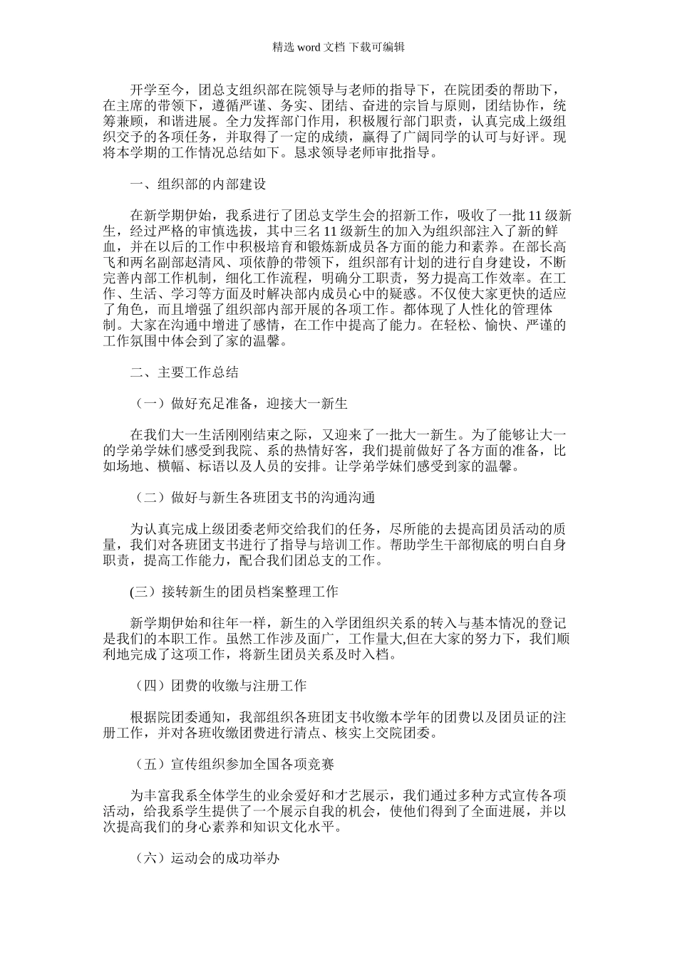 2024年团总支组织部年终工作总结_第1页