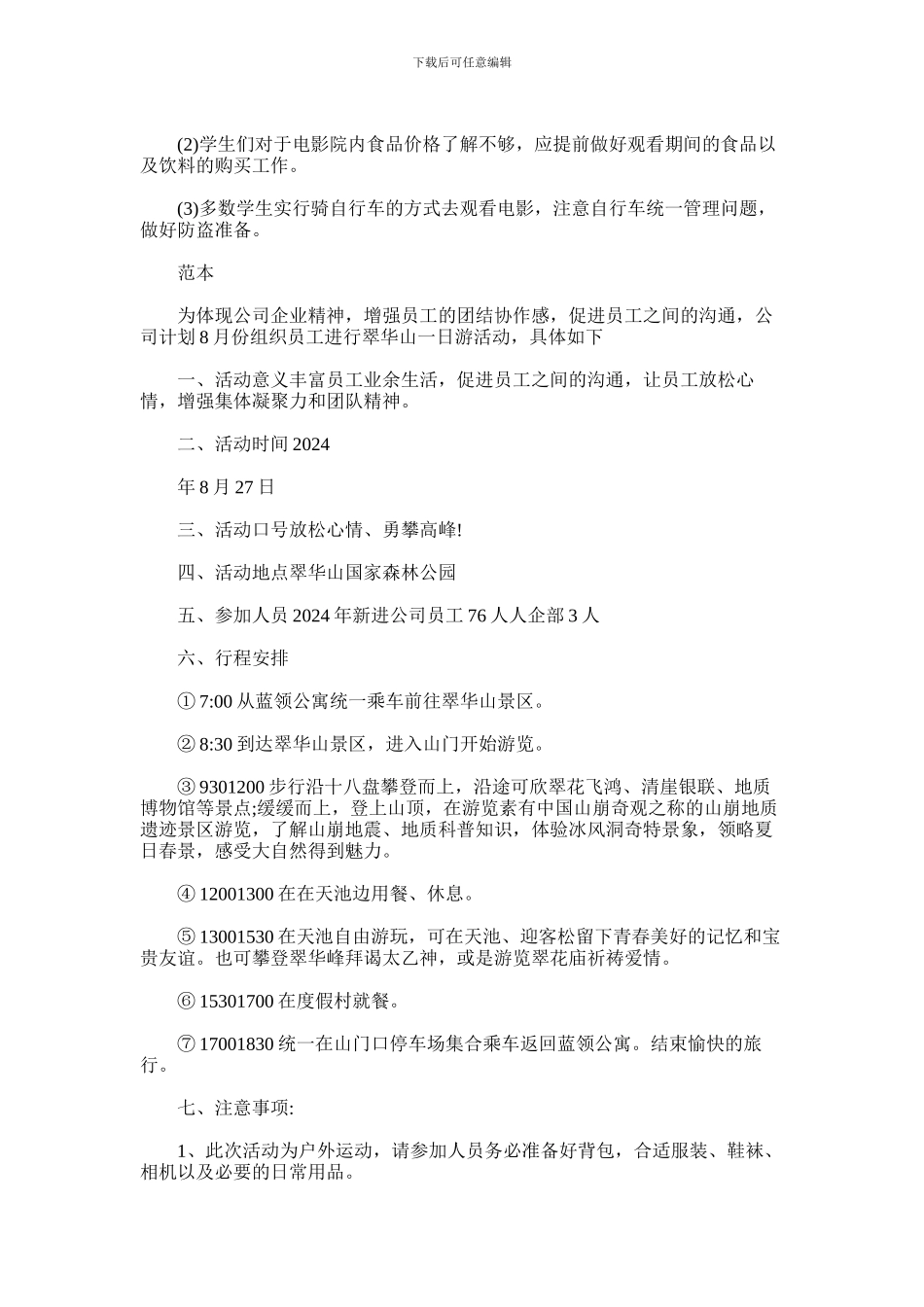 2024年团队活动策划方案_第2页