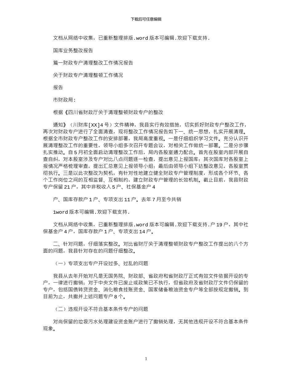 2024年国库业务整改报告_第1页