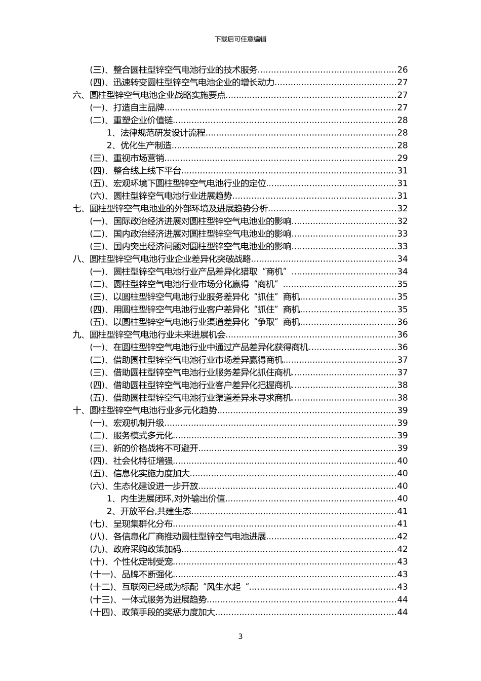 2024年圆柱型锌空气电池行业市场突围建议及需求分析报告_第3页