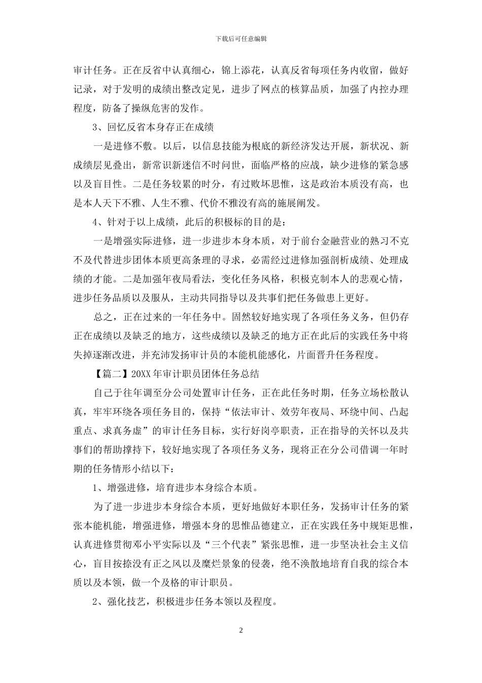 2024年审计人员个人工作总结_第2页