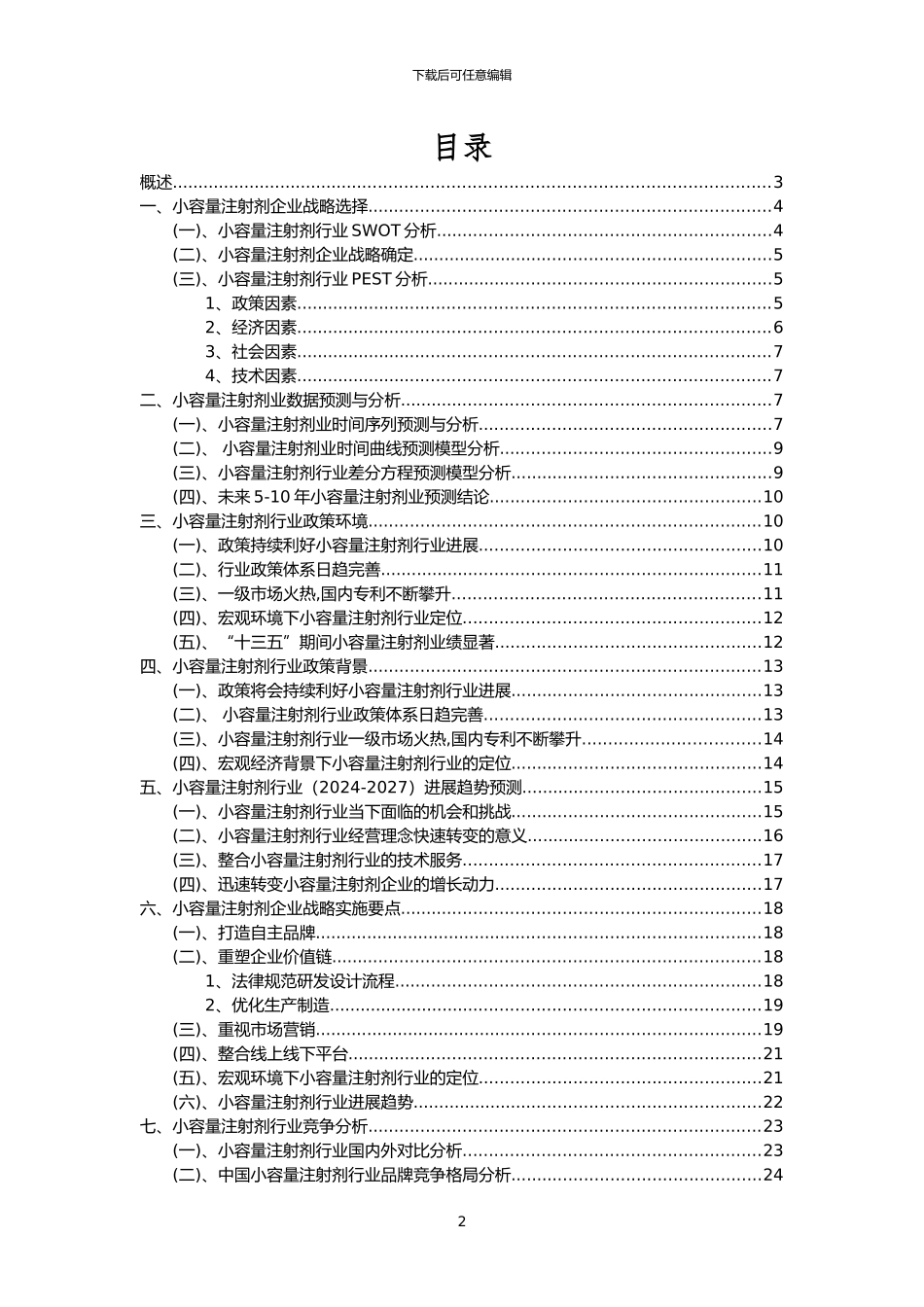 2024年小容量注射剂行业市场突围建议及需求分析报告_第2页