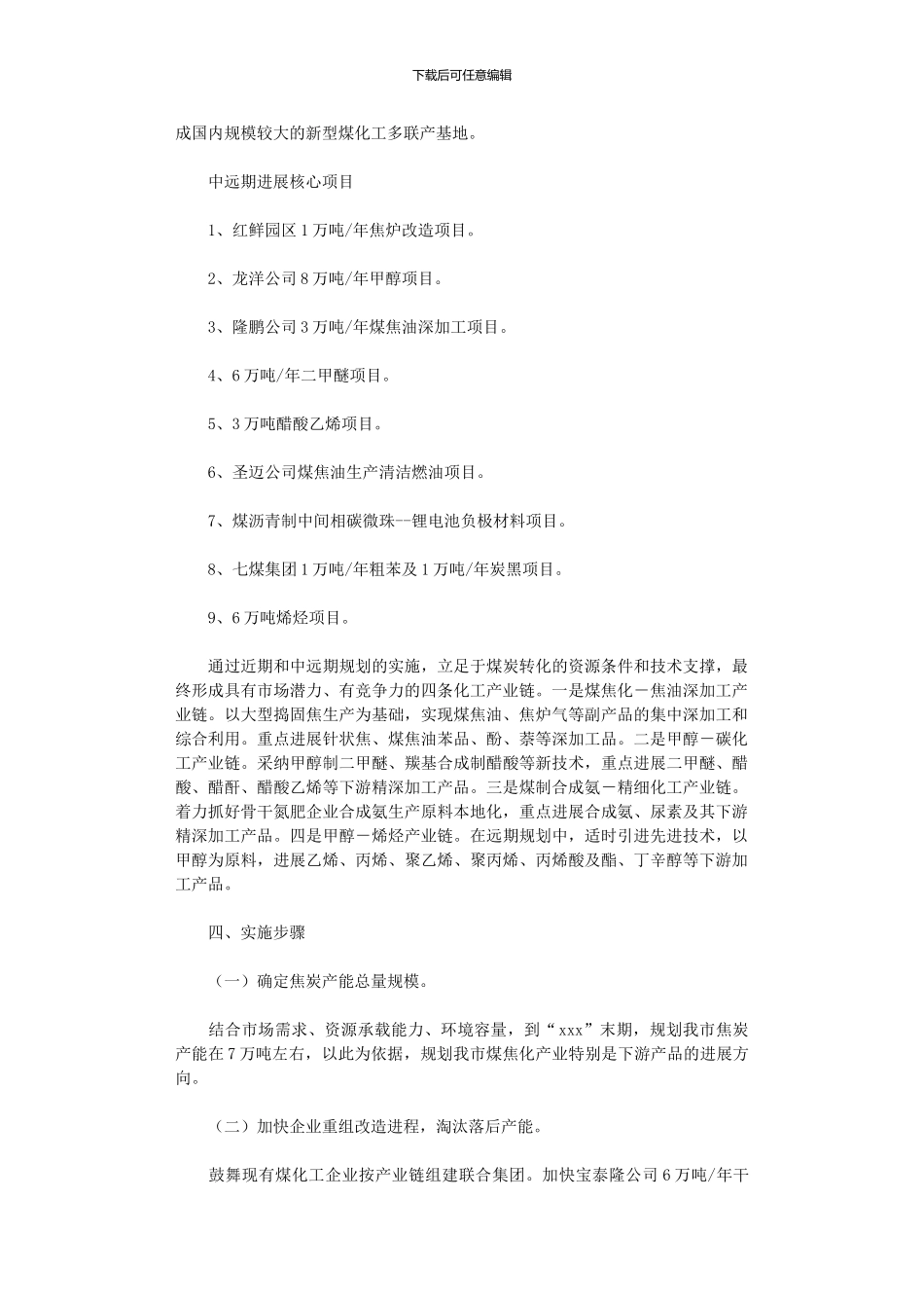 2024年市煤化工产业发展规划_第3页