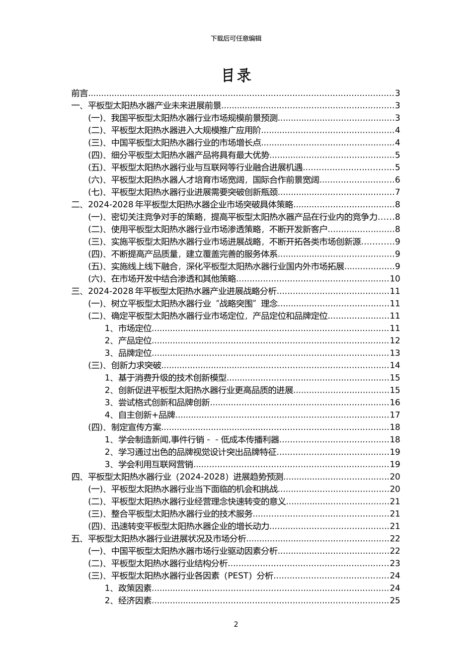 2024年平板型太阳热水器行业市场突围建议及需求分析报告_第2页
