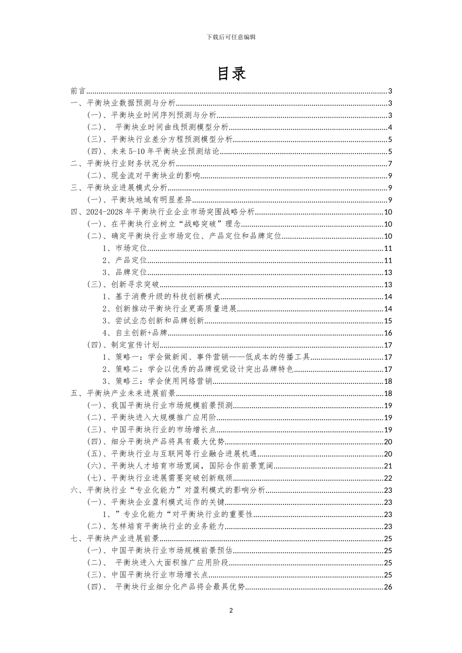 2024年平衡块行业洞察报告及未来五至十年预测分析报告_第2页