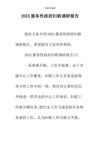 2024服务性政府妇联调研报告