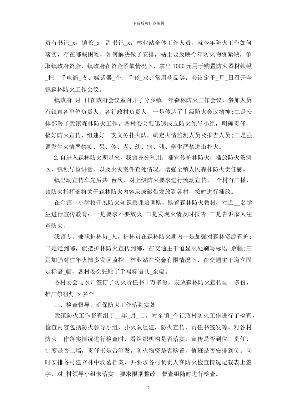 2024森林防火工作总结_第2页