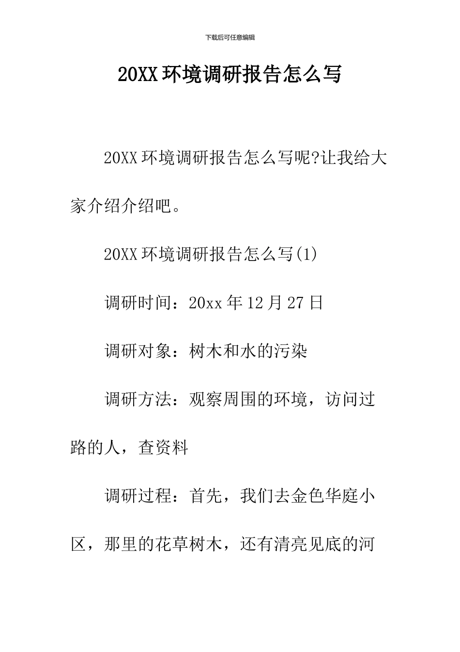 2024环境调研报告怎么写_第1页