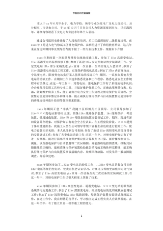 2024电力专业技术年终个人总结