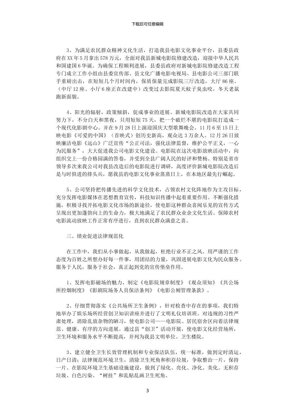 2024电影公司年度工作总结_第3页
