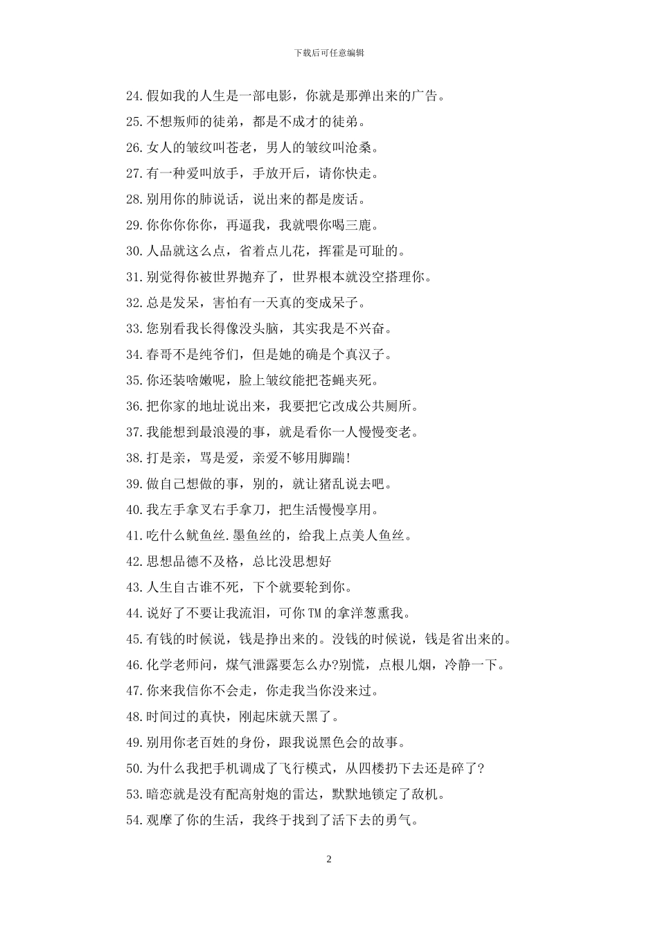 2024笑死人的搞笑说说精选_第2页