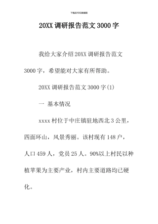 2024调研报告范文3000字
