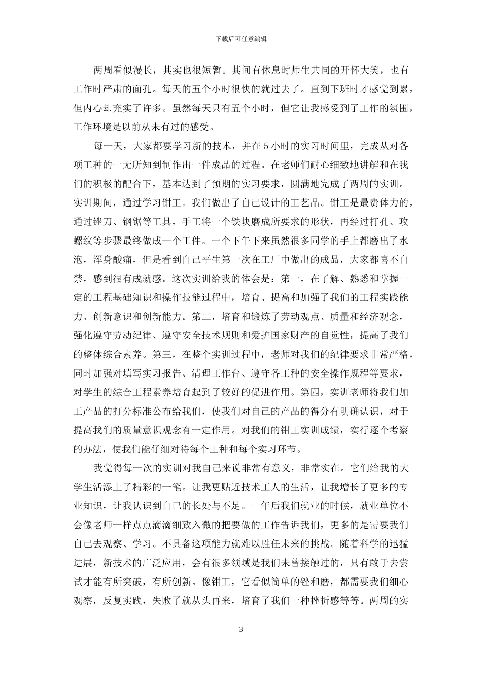 2024钳工实习工作总结范文_第3页
