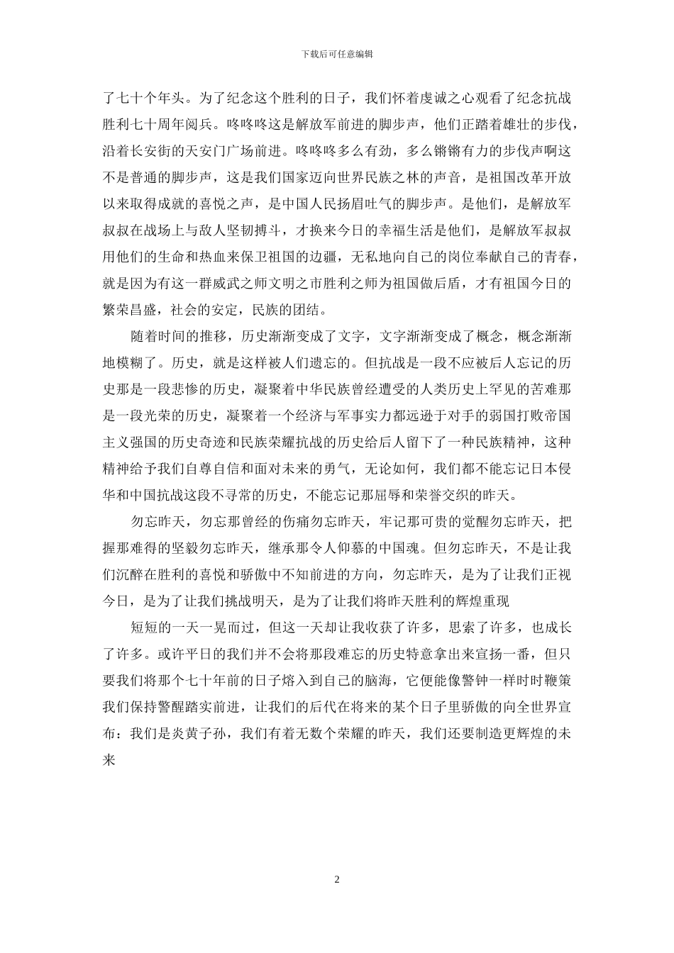 2024阅兵看后感作文_第2页