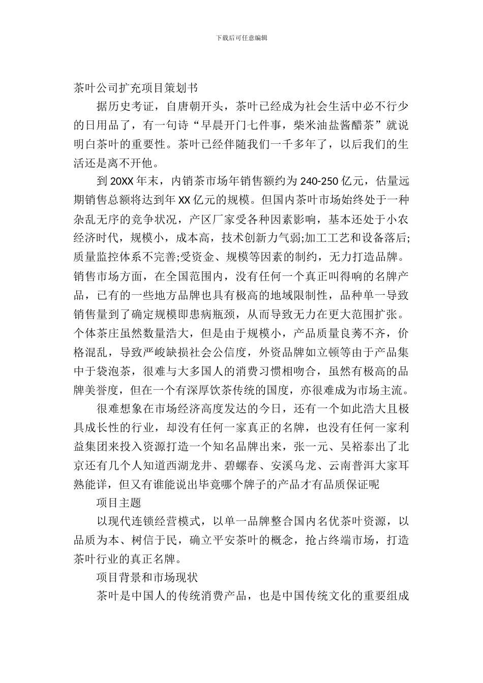 2024项目策划书参考范文_第2页