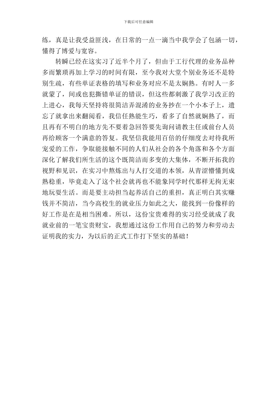 20XX年3月工行实习报告_第3页