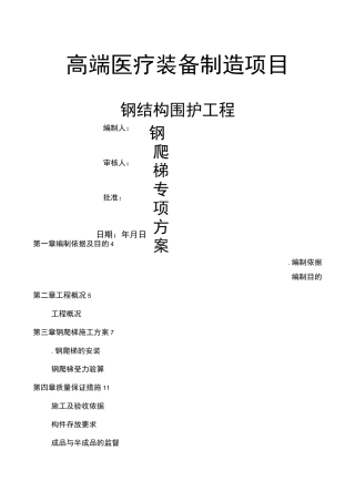 钢爬梯专项方案