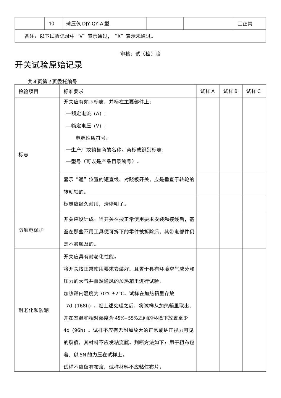 开关原始记录_第2页