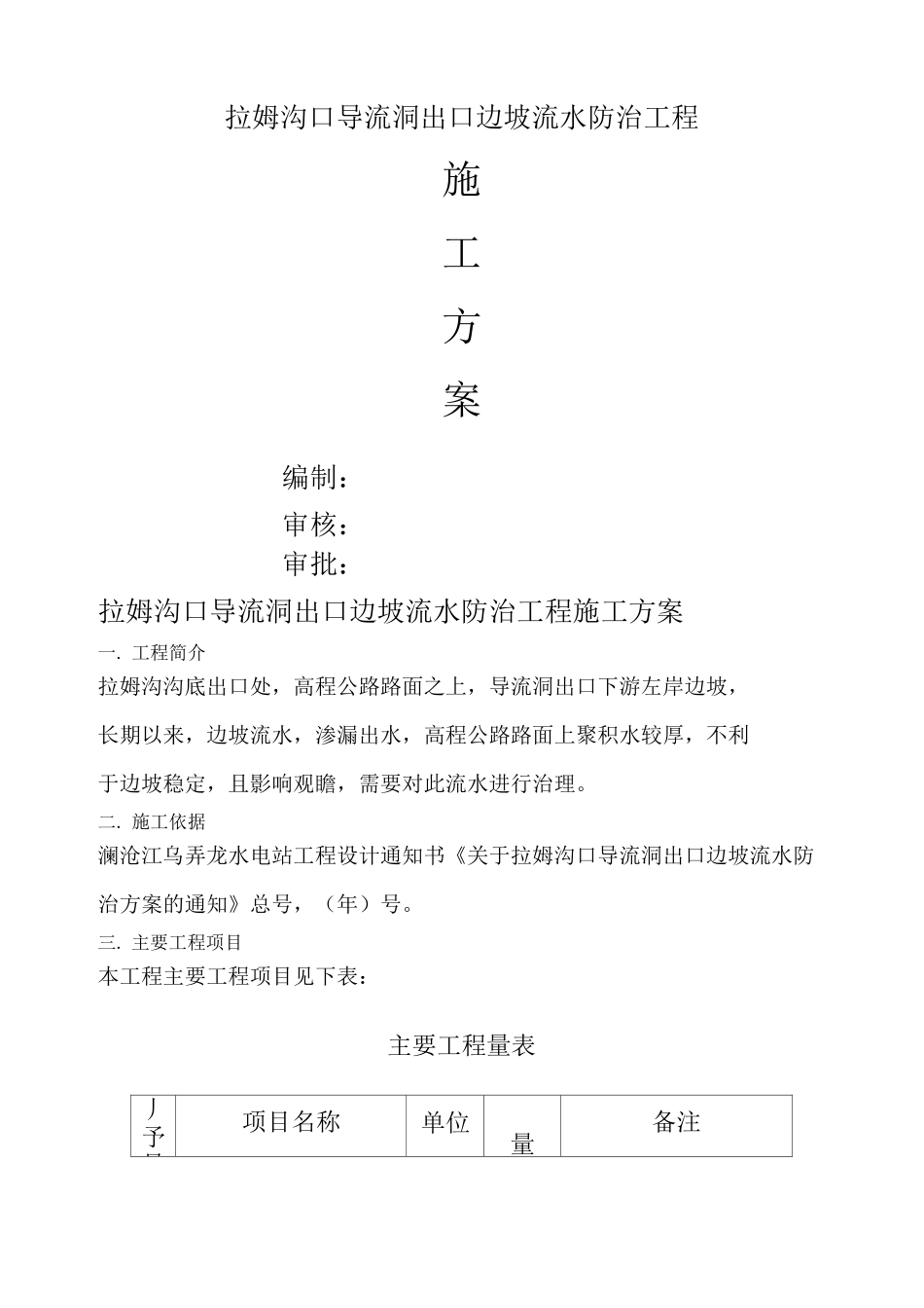 排水沟修补施工方案_第1页