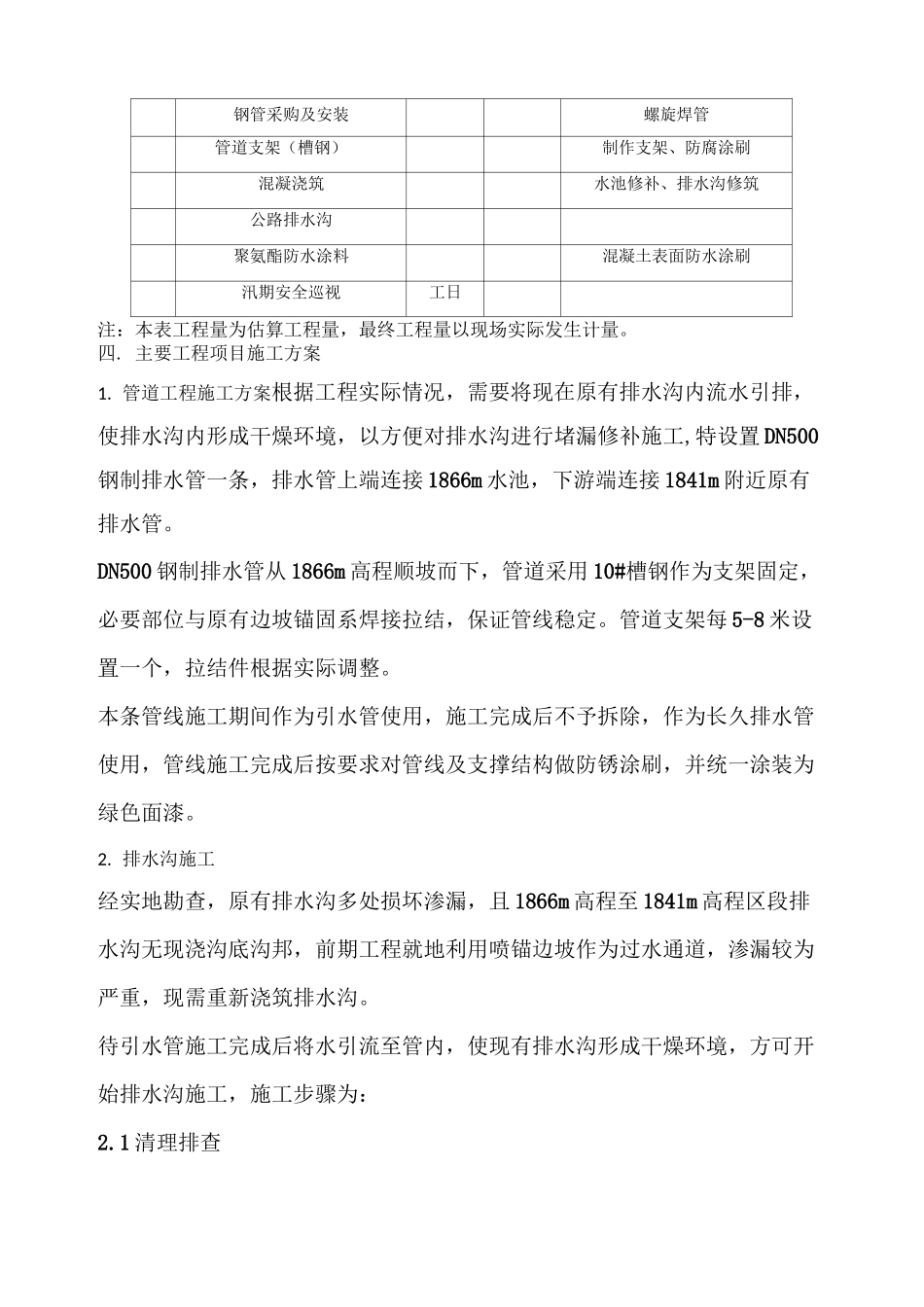排水沟修补施工方案_第2页