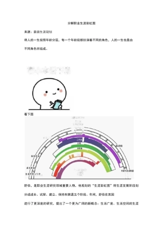 分解职业生涯彩虹图