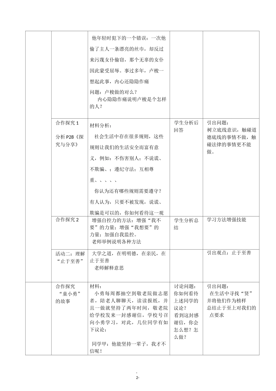 《青春有格》教学设计_第2页