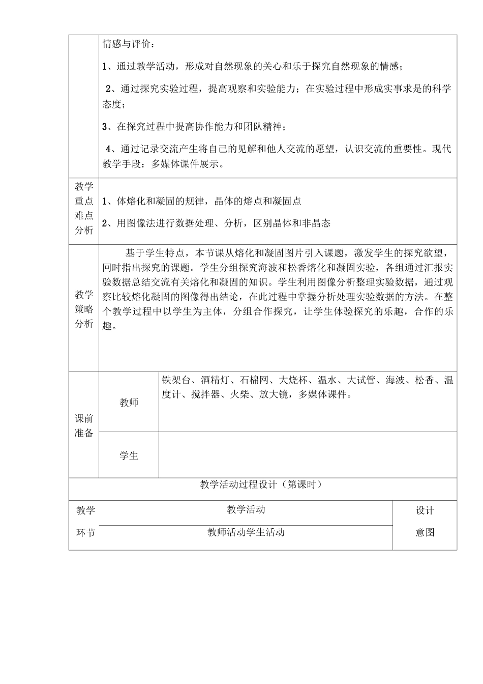 新课标熔化和凝固教学设计_第2页