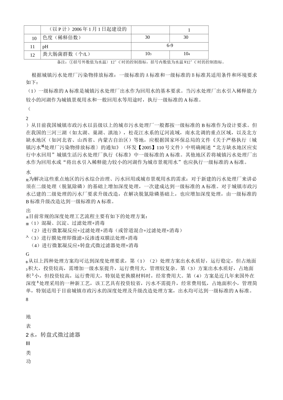 污水处理厂一级A标准_第2页