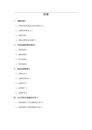 品牌战略纲要