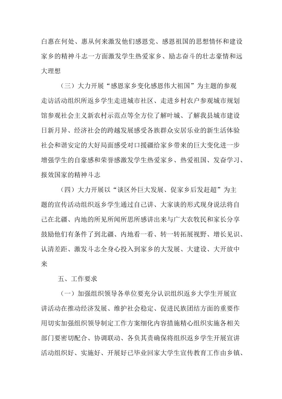 XX返乡大学生活动方案_第3页