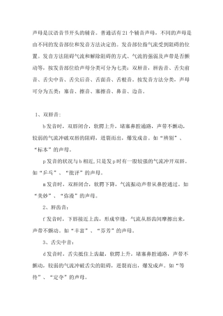 声母韵母具体发音方法