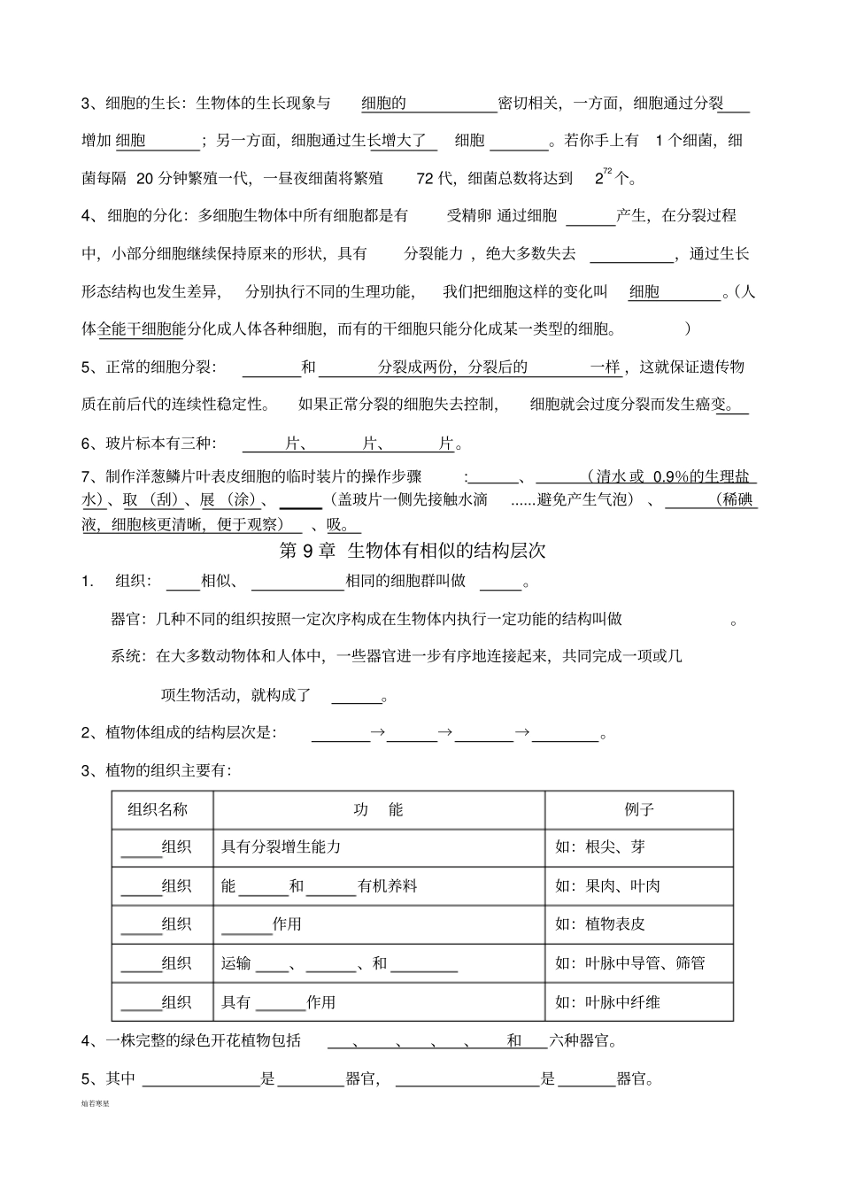 苏科版生物七下生物下期中复习提纲_第2页