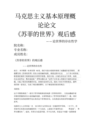 苏菲的世界整理结果