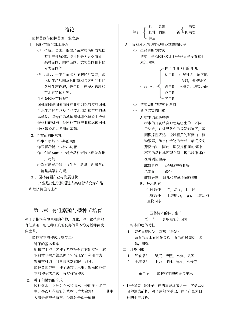 苗圃学复习提纲1重点讲义资料_第1页