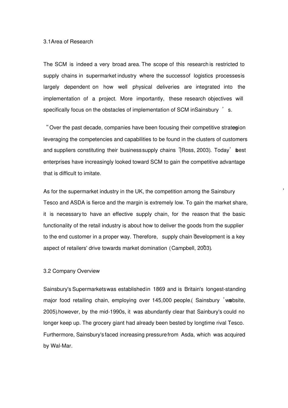 英国sainsbury超供应链管理的障碍分析---研究计划全英文版_第2页