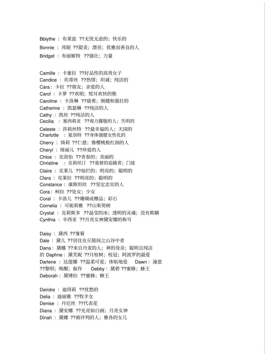 英文女名大全_第2页