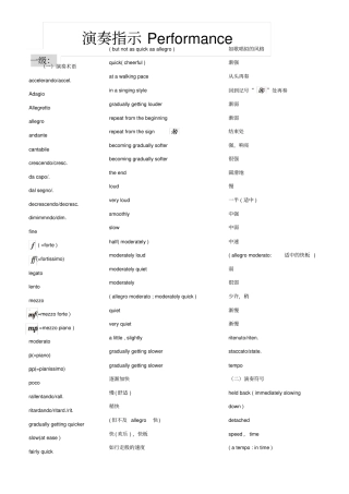 英皇乐理级演奏指示performancedirections