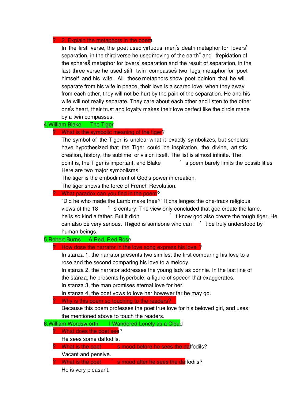 英美文学欣赏考题整理_第2页