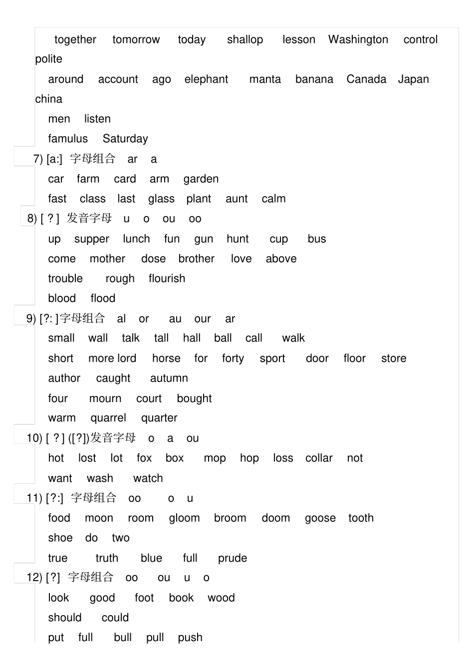 英语48个国际音标表新版版_第3页