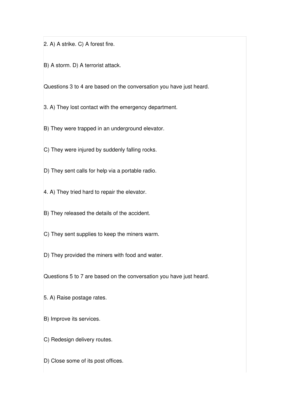 英语四级真题试卷一_第2页